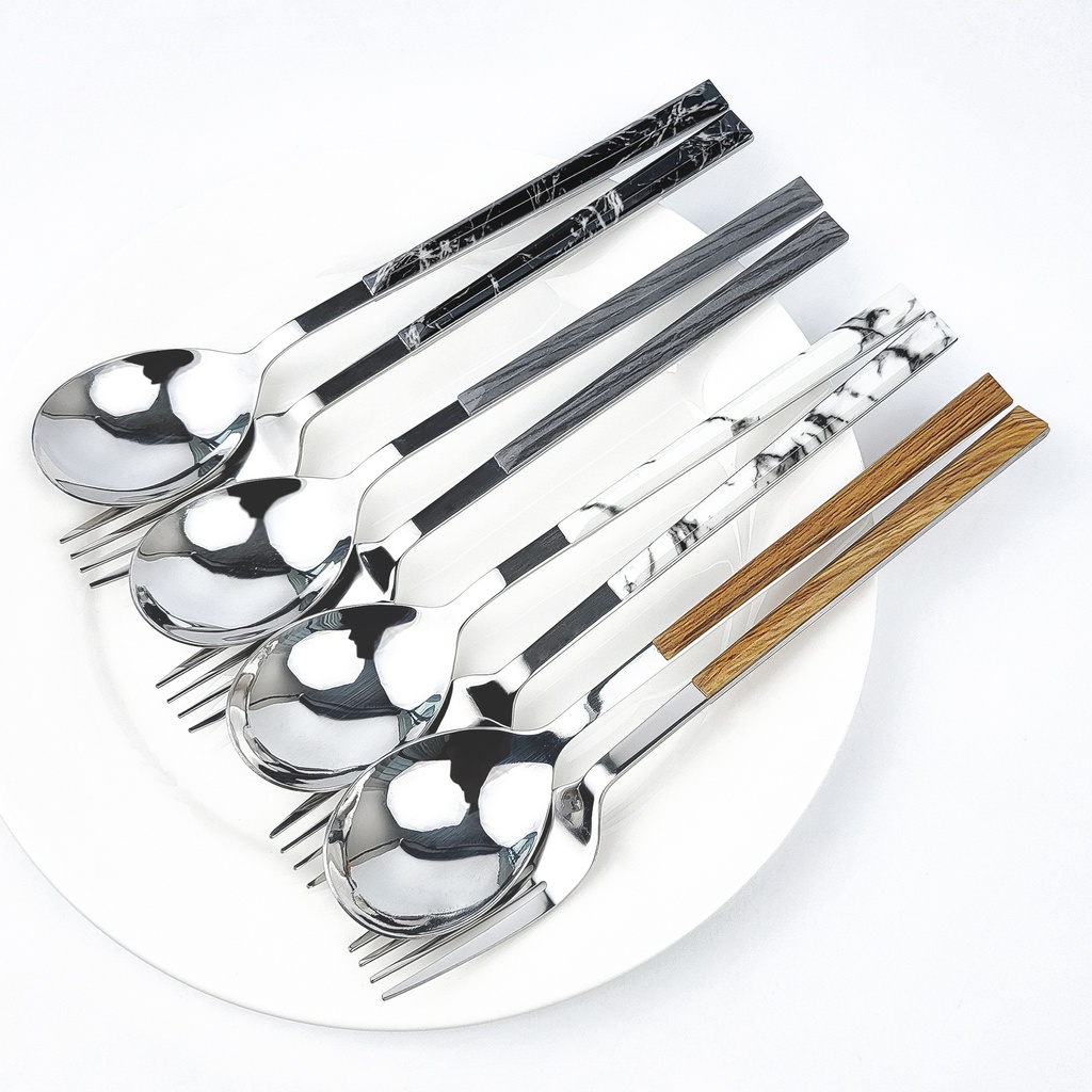 PP柄大勺大叉2对装