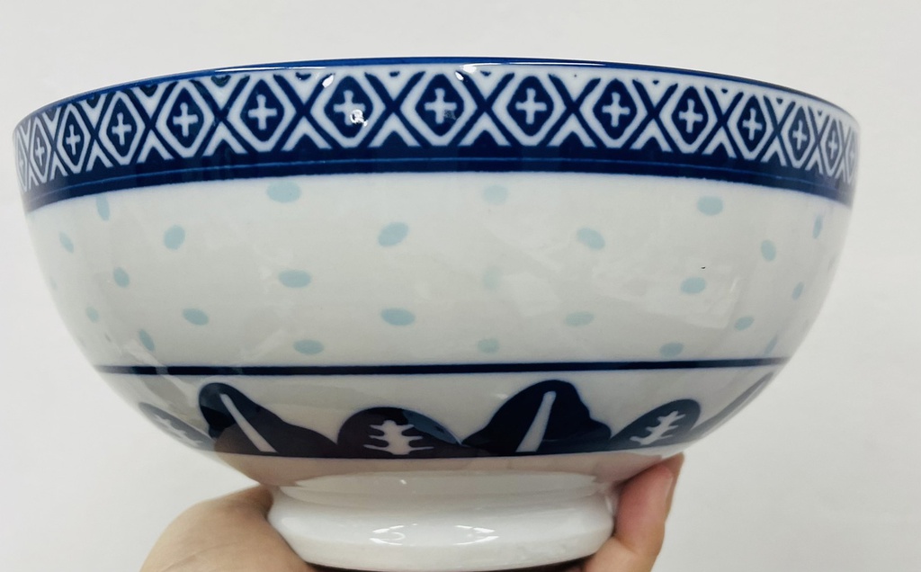 A27-15 ชามบัว 8นิ้ว ปั๊มลายลายการ์ตูน(มังกร)  (26ใบ)