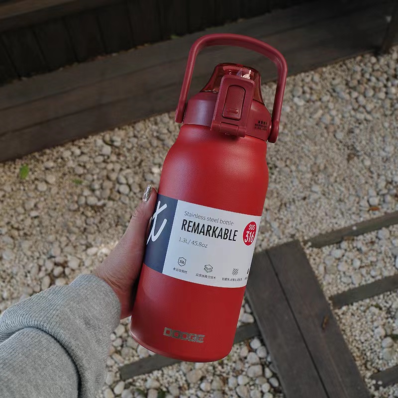 1.3L กระบอกน้ำสแตนเลส-Red (20ใบ)