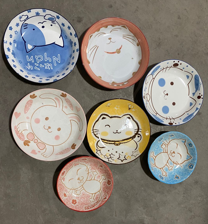 CB18-D07 จานบัว 7นิ้ว (คละลาย) (72ใบ)