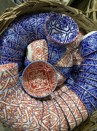 A177 ชามเกาหลี 5นิ้ว (คละลาย) (104ใบ)