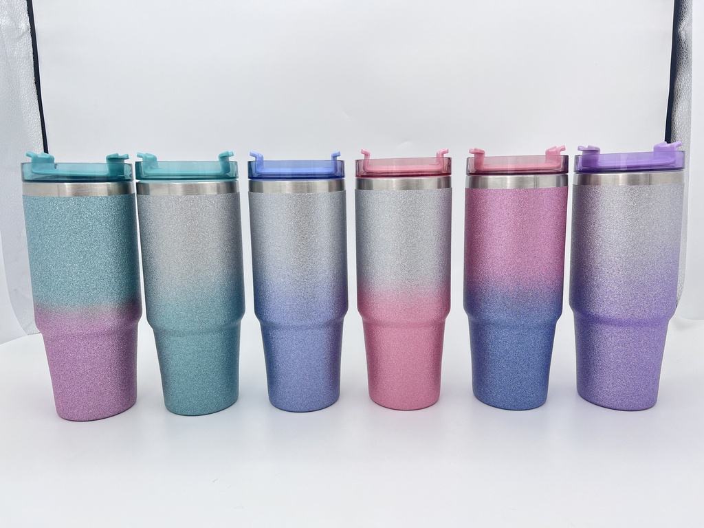 แก้วสแตนเลส 20 Oz.กลิตเตอร์คละสี (36ใบ)