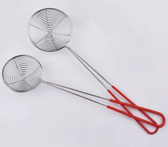 กระชอนตักไข่มุกด้ามแดง 10 ซม.#201(200อัน)