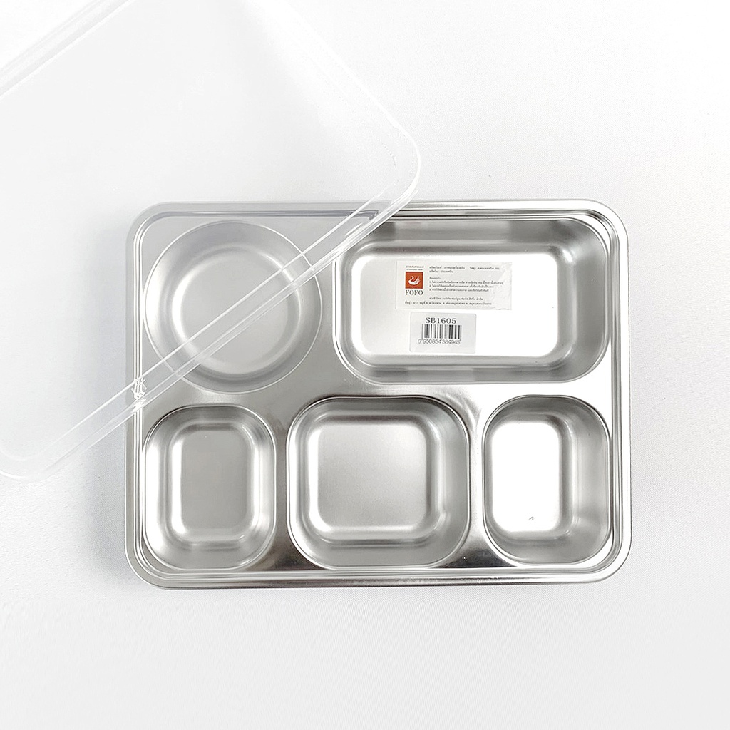 方形大5格快餐盒 