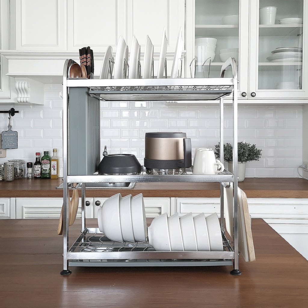 台面碗碟架三层二代