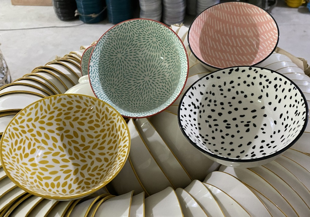 ชามปากบาน 6นิ้ว (ลาย1ด้าน)(72ใบ)