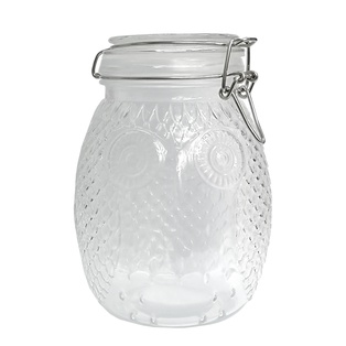 โหลแก้วสุญญากาศ ลายนกฮูก 1400ml. (24ใบ)