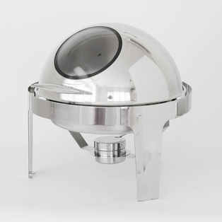 ชุดอุ่นอาหาร ทรงกลม ฝาช่องกระจกเปิด-ปิด 6L (1ชุด)