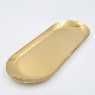 ถาดเหลี่ยมเกาหลี 23x9 ซม. (ทอง) (120ใบ)