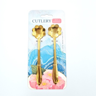 ช้อนขนมหวาน  ลายเดซี่ (ทอง) (600แพ็ก)