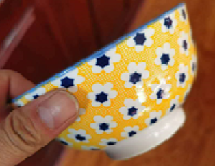 No.YD03 จาน ลายคราม ทรงบัว 9นิ้ว (40ใบ)