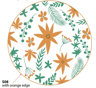 No.3N03 จาน ทรงบัว 8นิ้ว (60ใบ)