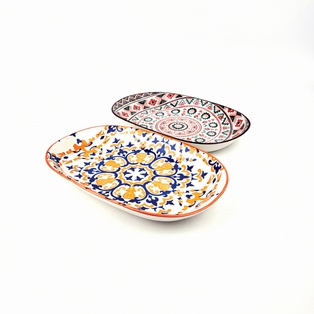 A130 จานเปลทรงรี 12นิ้ว (24ใบ)