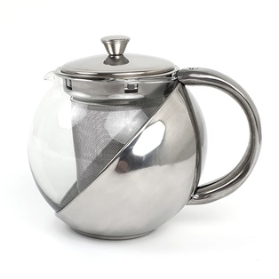 不锈钢玻璃球形壶500ML