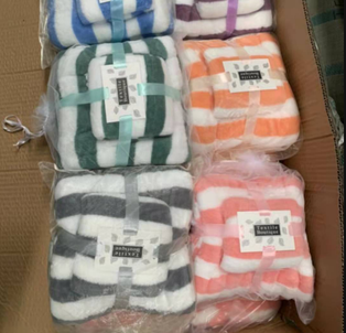 珊瑚绒竖条套件 72套/箱