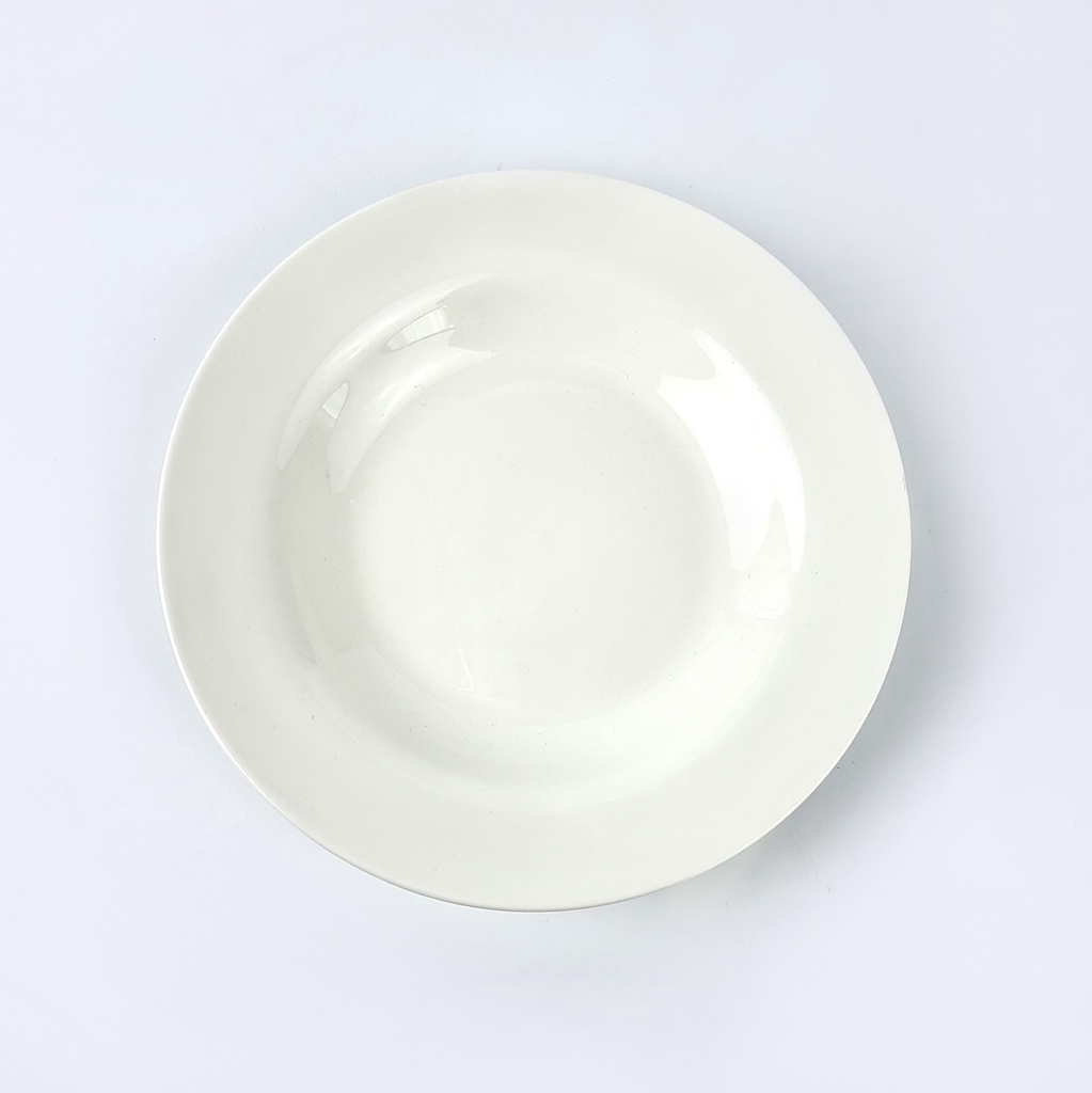 จานก้นลึกสีครีม​ 7นิ้ว (80ใบ)