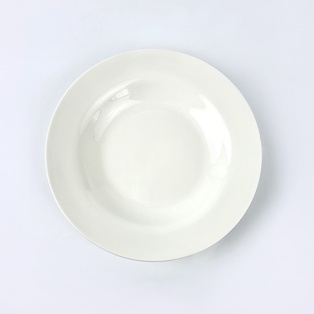 จานก้นลึกสีครีม​ 8นิ้ว (60ใบ)