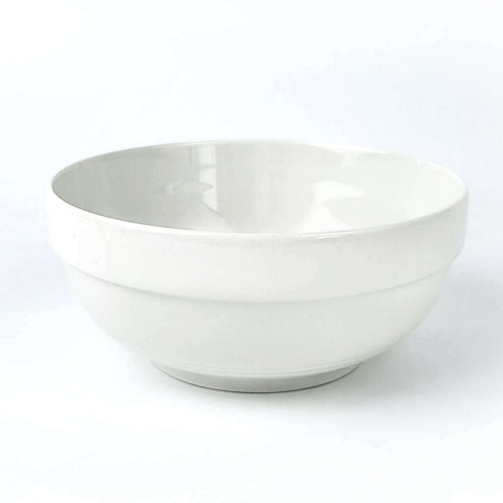 ชามทรงซ้อนสีครีม​ 6นิ้ว(60ใบ)