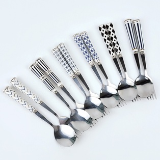 陶瓷叉勺六角柄（一对装）