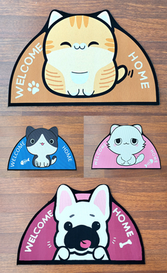 A1-1 พรมเช็ดเท้าครึ่งวงกลม คละลาย 40x60ซม.(100ผืน)