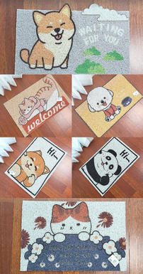 C1-1 พรมเช็ดเท้าผืนผ้า คละลาย 40x60ซม.(60ผืน)