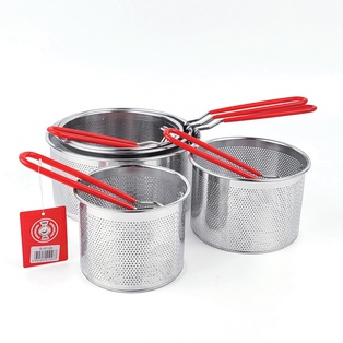 กระชอนทอดเจาะรู ด้ามพับได้ 18ซม. (36อัน)