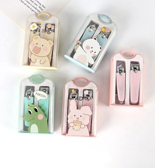 可爱动物硅胶指甲钳两件套