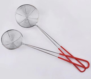 กระชอนตักไข่มุกด้ามแดง 8 ซม.#201(200อัน)