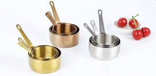 ถ้วยน้ำจิ้มเกาหลีมีด้ามจับ 5.5ซม.-สีเงิน#304(192ใบ)