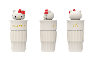 แก้วโรมัน เฮลโล คิตตี้ พร้อมฝาและหูจับกันลื่น ขนาด 500 มล.